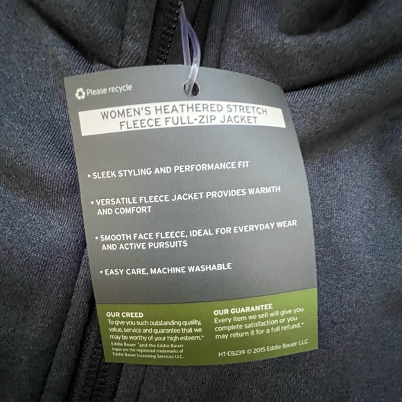 NEW Eddie Bauer Fleece Lined Women's Full Zip Jackets - Picture 4 of 5